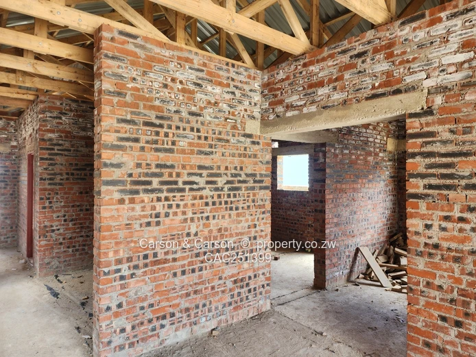 Unfinished 4-Bed Home in Arlington, Harare South — Borehole