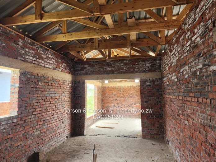 Unfinished 4-Bed Home in Arlington, Harare South — Borehole