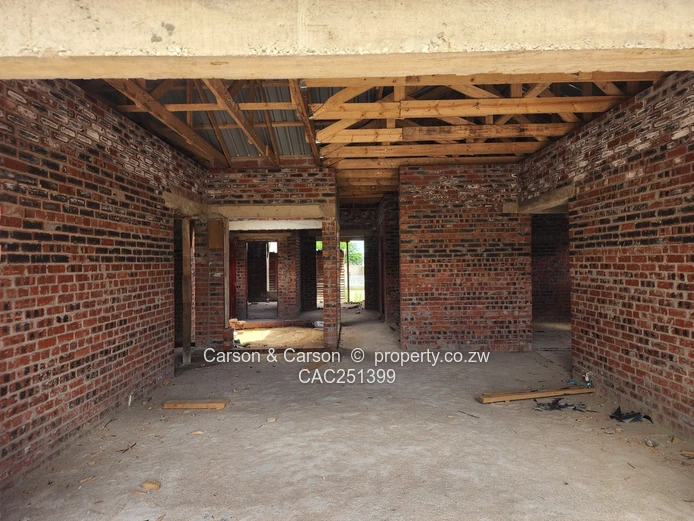 Unfinished 4-Bed Home in Arlington, Harare South — Borehole