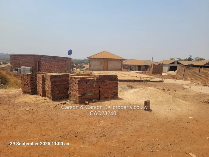 Located in the Famous Jushua Nkomo Heights. Built to slab level with approved approved plan