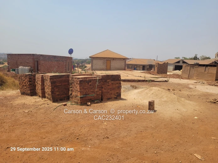 Located in the Famous Jushua Nkomo Heights. Built to slab level with approved approved plan